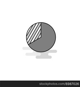 Graph Web Icon. Flat Line Filled Gray Icon Vector