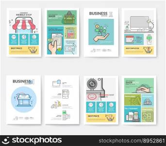 Graphic and multimedia collection templates vector image