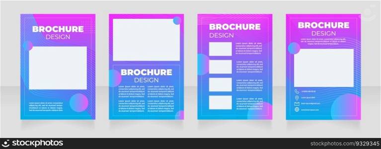 Graphic art exhibition blank brochure layout design. Artwork display. Vertical poster template set with empty copy space for text. Premade corporate reports collection. Editable flyer paper pages. Graphic art exhibition blank brochure layout design