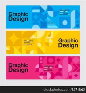 Graphic Design, Geometry Shape, Blue , Banner ,Layout Template, vector illustration.
