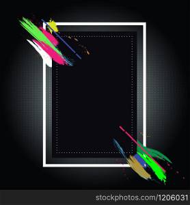 Graphic Design Poster Frame Black Square, Vector illustration