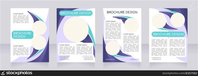 Graphic design school promo blank brochure layout design. Vertical poster template set with empty copy space for text. Premade corporate reports collection. Editable flyer paper pages. Graphic design school promo blank brochure layout design
