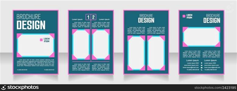 Graphic design study blank brochure design. Template set with copy space for text. Premade corporate reports collection. Editable 4 paper pages. Smooch Sans Light, Bold, Arial Regular fonts used. Graphic design study blank brochure design