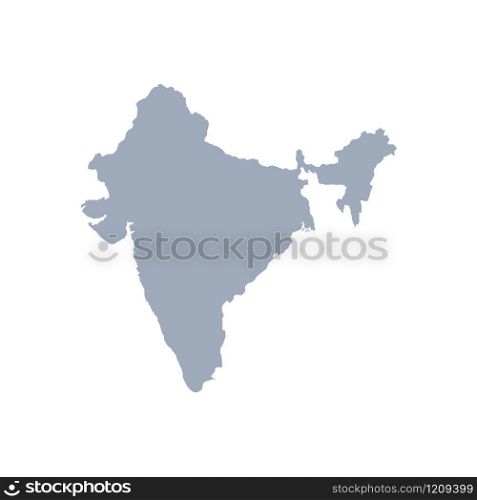 graphic design vector map of india