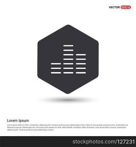 Graphic equalizer icon Hexa White Background icon template - Free vector icon