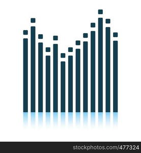 Graphic equalizer icon. Shadow reflection design. Vector illustration.