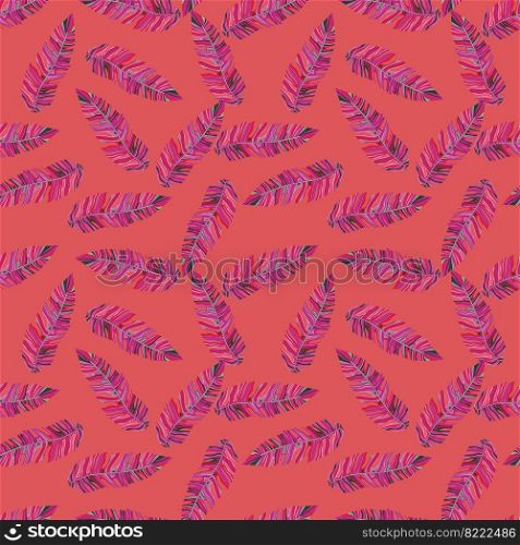 Graphic exotic plant foliage seamless pattern. Tropical pattern, palm leaves seamless floral background. Leaf wallpaper. Nature wallpaper. For fabric design, textile print, wrapping, cover. Graphic exotic plant foliage seamless pattern. Tropical pattern, palm leaves seamless floral background. Leaf wallpaper