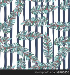 Graphic exotic plant foliage seamless pattern. Tropical pattern, palm leaves seamless floral background. Leaf wallpaper. Nature wallpaper. For fabric design, textile print, wrapping, cover. Graphic exotic plant foliage seamless pattern. Tropical pattern, palm leaves seamless floral background. Leaf wallpaper.