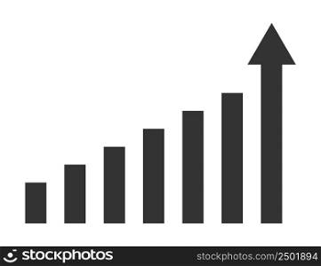 Graphic icon. Growth business illustration symbol. Sign chart increase vector.