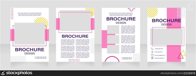 Graphic industry trade show blank brochure layout design. Vertical poster template set with empty copy space for text. Premade corporate reports collection. Editable flyer paper pages. Graphic industry trade show blank brochure layout design