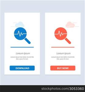 Graphic, Info graphics, Graph, Search Chart Blue and Red Download and Buy Now web Widget Card Template