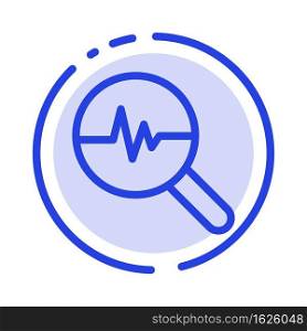 Graphic, Info graphics, Graph, Search Chart Blue Dotted Line Line Icon