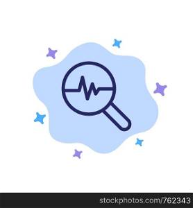Graphic, Info graphics, Graph, Search Chart Blue Icon on Abstract Cloud Background