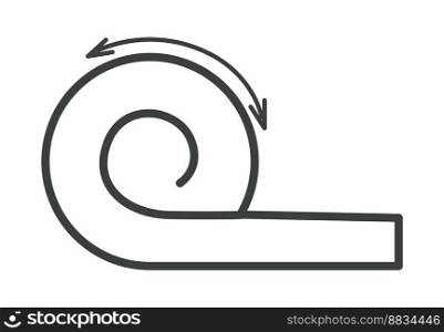 Graphic instructions how to roll mattress vector image