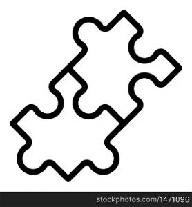Graphic puzzle icon. Outline graphic puzzle vector icon for web design isolated on white background. Graphic puzzle icon, outline style