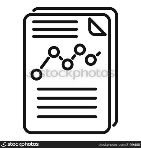Graphic report icon outline vector. Finance page. Business paper. Graphic report icon outline vector. Finance page