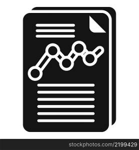 Graphic report icon simple vector. Finance page. Business paper. Graphic report icon simple vector. Finance page