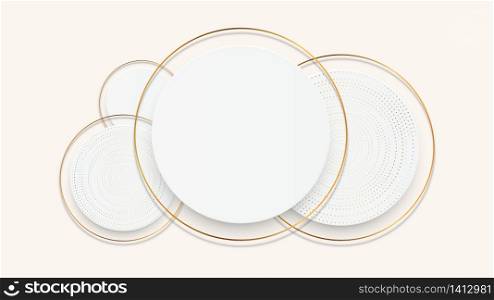Graphic resources with bank round circle for advertising, banner, text. vector halftone illustration