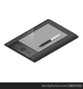 Graphic tablet detailed isometric icon. Graphic tablet detailed isometric icon vector graphic illustration
