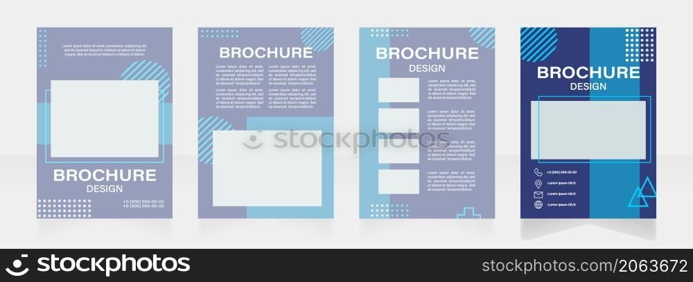 Graphics art industry conference blank brochure layout design. Vertical poster template set with empty copy space for text. Premade corporate reports collection. Editable flyer paper pages. Graphics art industry conference blank brochure layout design