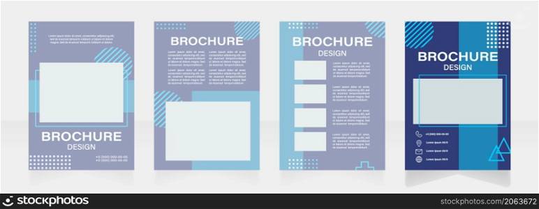 Graphics art industry conference blank brochure layout design. Vertical poster template set with empty copy space for text. Premade corporate reports collection. Editable flyer paper pages. Graphics art industry conference blank brochure layout design