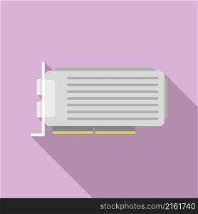 Graphics card icon flat vector. Video graphic. Computer gpu. Graphics card icon flat vector. Video graphic