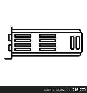 Graphics card icon outline vector. Video graphic. Computer gpu. Graphics card icon outline vector. Video graphic