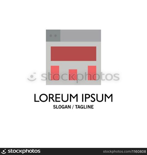 Graphics Design, Layout Business Logo Template. Flat Color