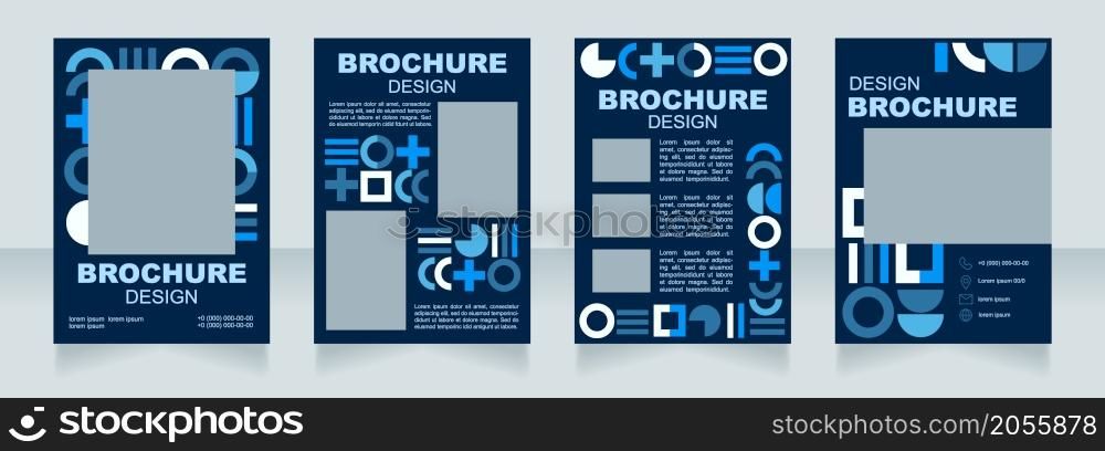Graphics for marketing conference blank brochure layout design. Vertical poster template set with empty copy space for text. Premade corporate reports collection. Editable flyer paper pages. Graphics for marketing conference blank brochure layout design