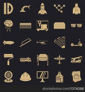 Graphics icons set. Simple set of 25 graphics vector icons for web for any design. Graphics icons set, simple style