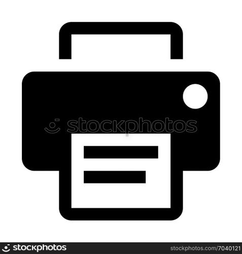 graphics printer, icon on isolated background
