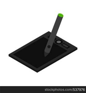 Graphics tablet icon in cartoon style isolated on white background. Graphics tablet icon, cartoon style