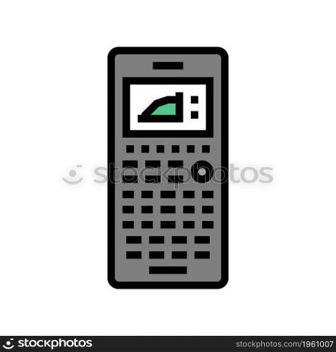 graphing calculator color icon vector. graphing calculator sign. isolated symbol illustration. graphing calculator color icon vector illustration