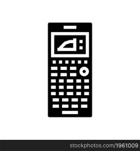 graphing calculator glyph icon vector. graphing calculator sign. isolated contour symbol black illustration. graphing calculator glyph icon vector illustration