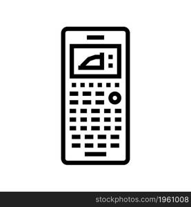 graphing calculator line icon vector. graphing calculator sign. isolated contour symbol black illustration. graphing calculator line icon vector illustration