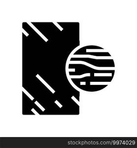 graphite mirror glyph icon vector. graphite mirror sign. isolated contour symbol black illustration. graphite mirror glyph icon vector illustration