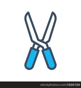 grass cutter icon blue filled color