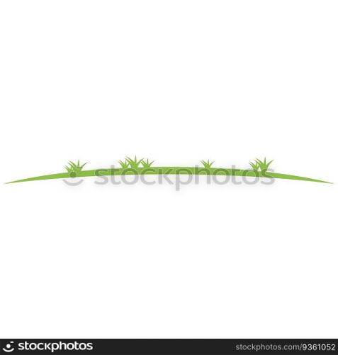Grass, grassland green natural vector flat design