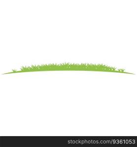 Grass, grassland green natural vector flat design