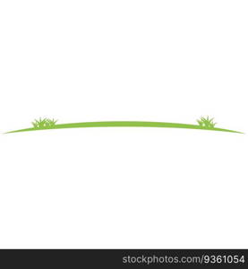 Grass, grassland green natural vector flat design