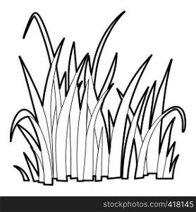 Grass icon. Outline illustration of grass vector icon for web. Grass icon, outline style
