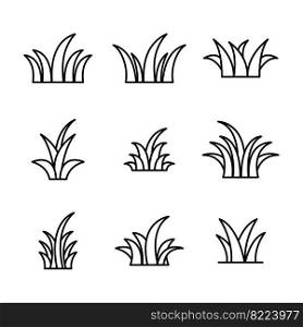 Grass icon vector design template