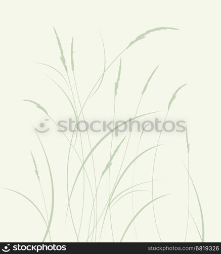 Grass in a meadow. Vector illustration grass in a meadow, natural landscape background