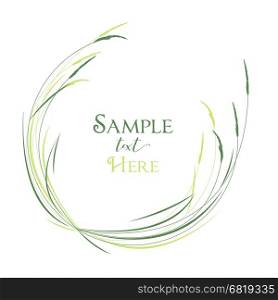 Grass in a meadow. Vector illustration grass in a meadow, natural landscape background