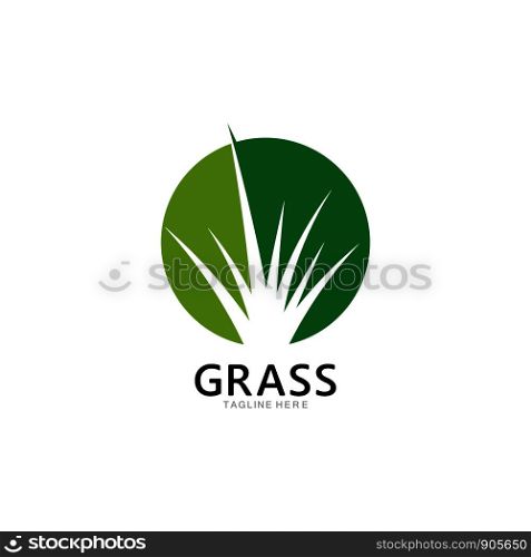 Grass logo template vector icon illustration design