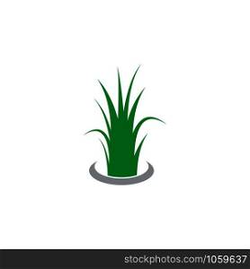 Grass logo vector template