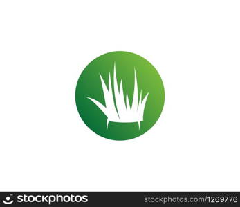 Grass logo vector template