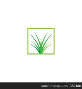 Grass logo vector template