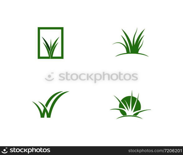 Grass logo vector template