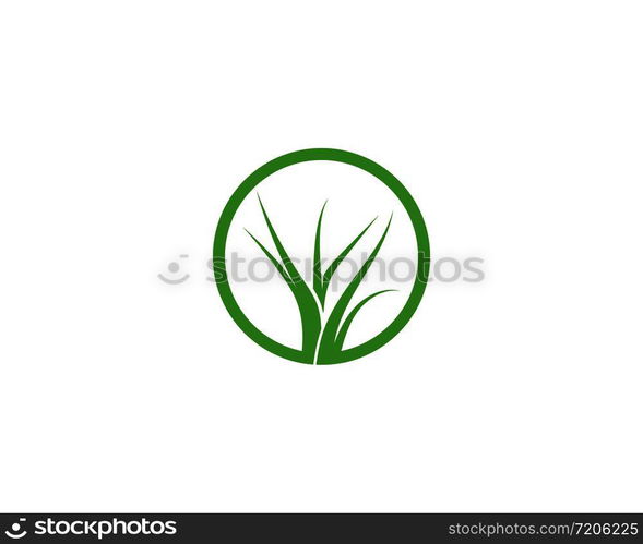 Grass logo vector template